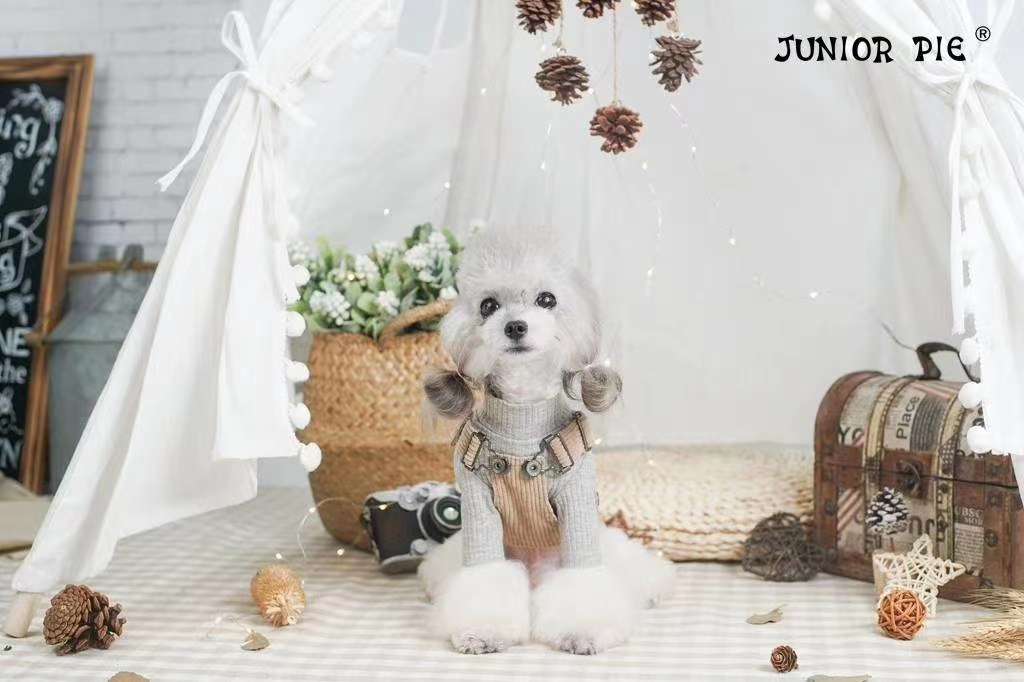 Pet baby striped bottom shirt (sleeveless, long sleeve) + corduroy strap skirt undefined
