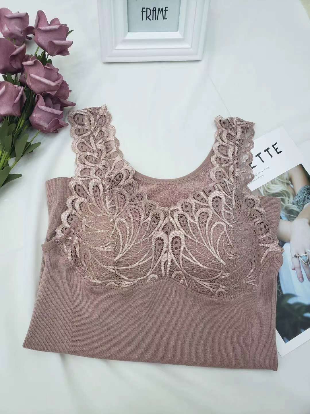 Peacock Lace Fleece Vest undefined