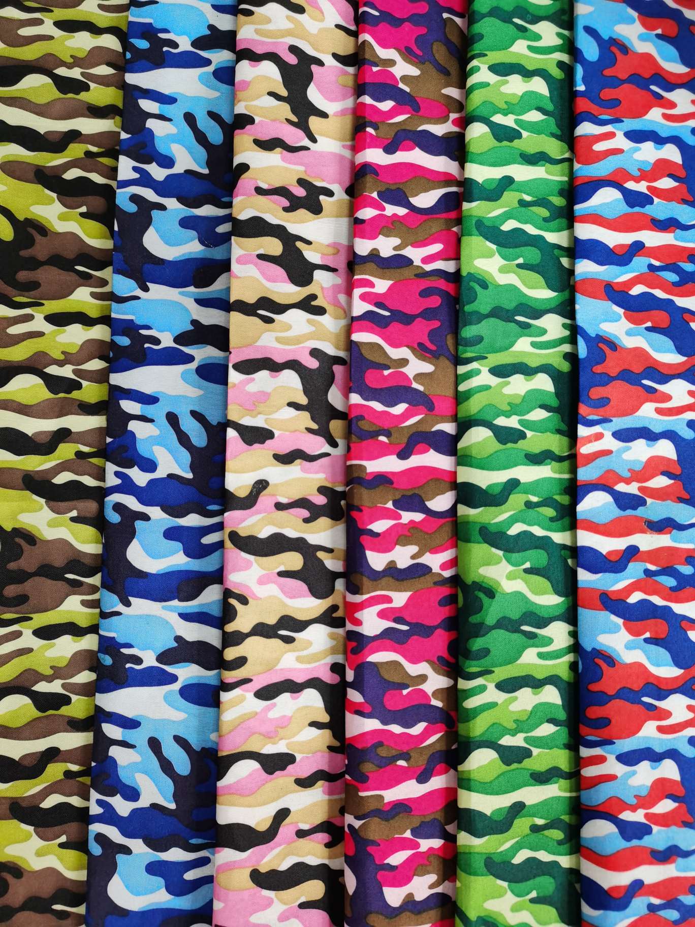 Peach velvet camouflage printed fabric 6 colors in stock