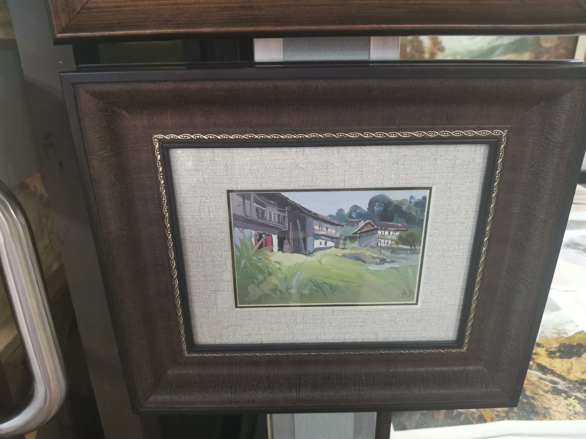 彩度手绘欧式卉 玄关餐厅油画竖版挂画客厅过道背景墙装饰