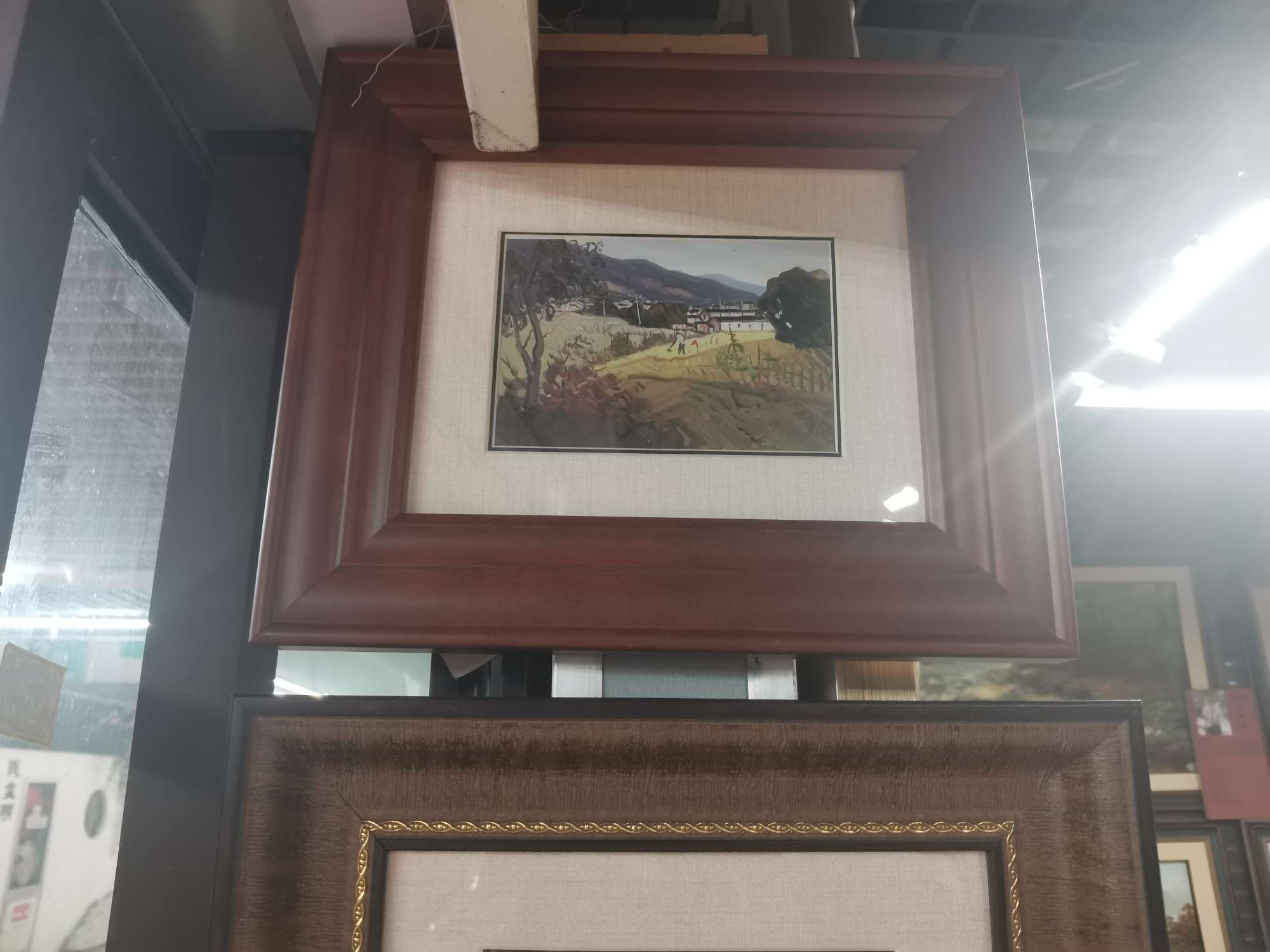 彩度手绘欧式卉玄 关餐厅油画竖版挂画客厅过道背景墙装