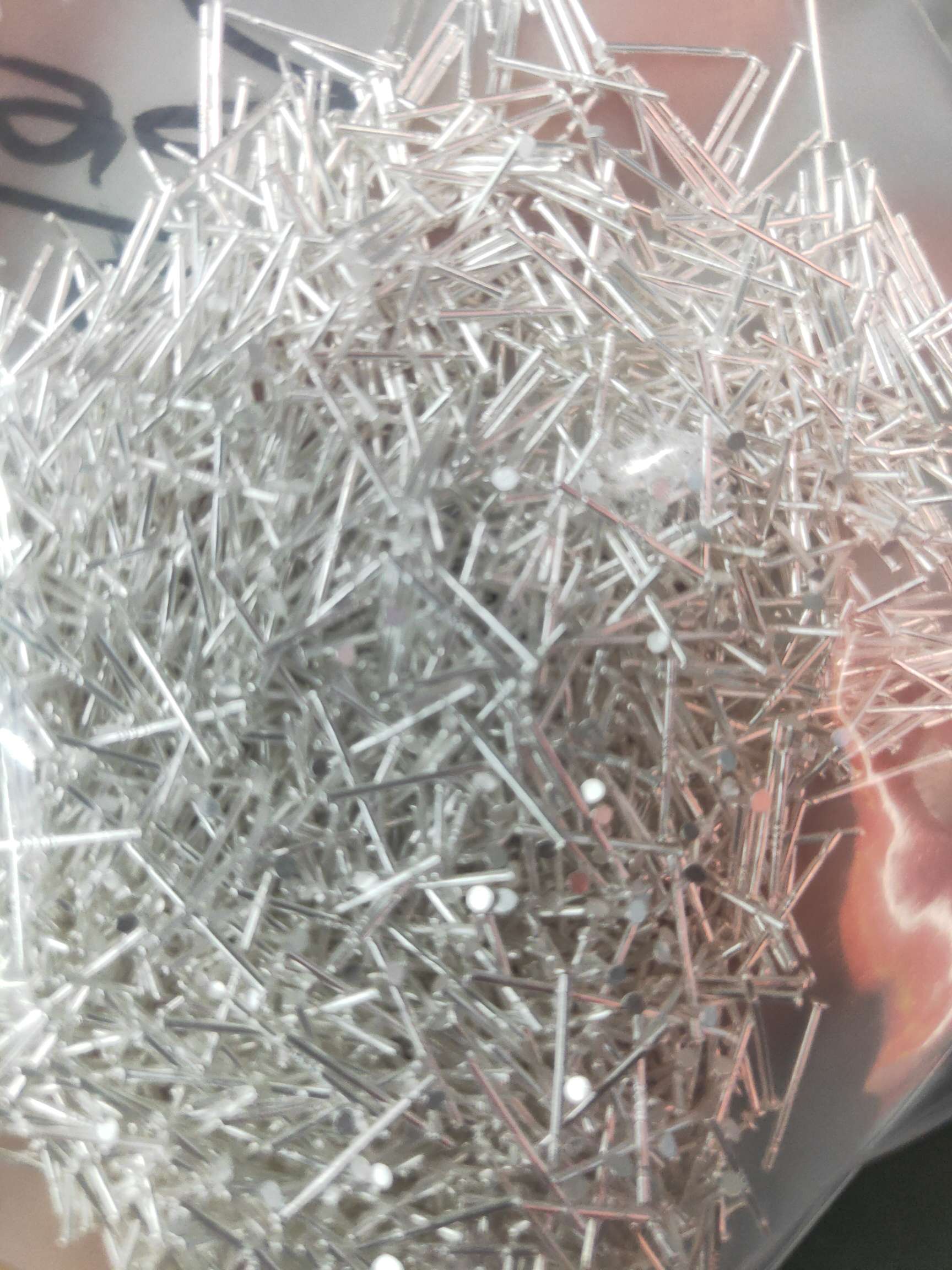 检测含银量百分之30的平头针软饰品针配件