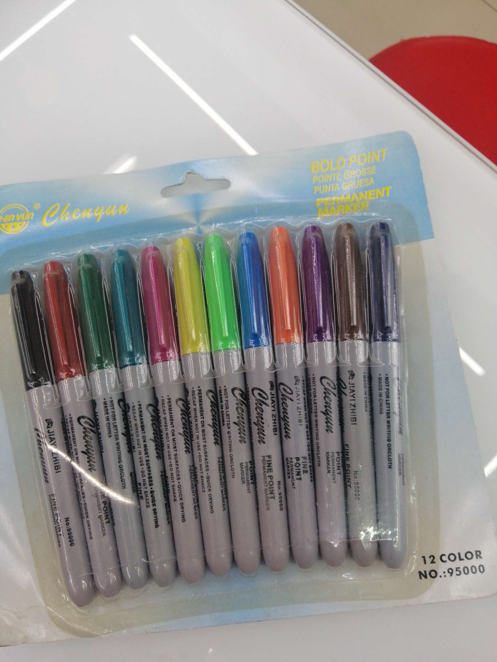 Hanjia Stationery Office Culture Student Writing Tools Marker Pen 95000 Marker Pen Clip 12 pieces packaging details Picture