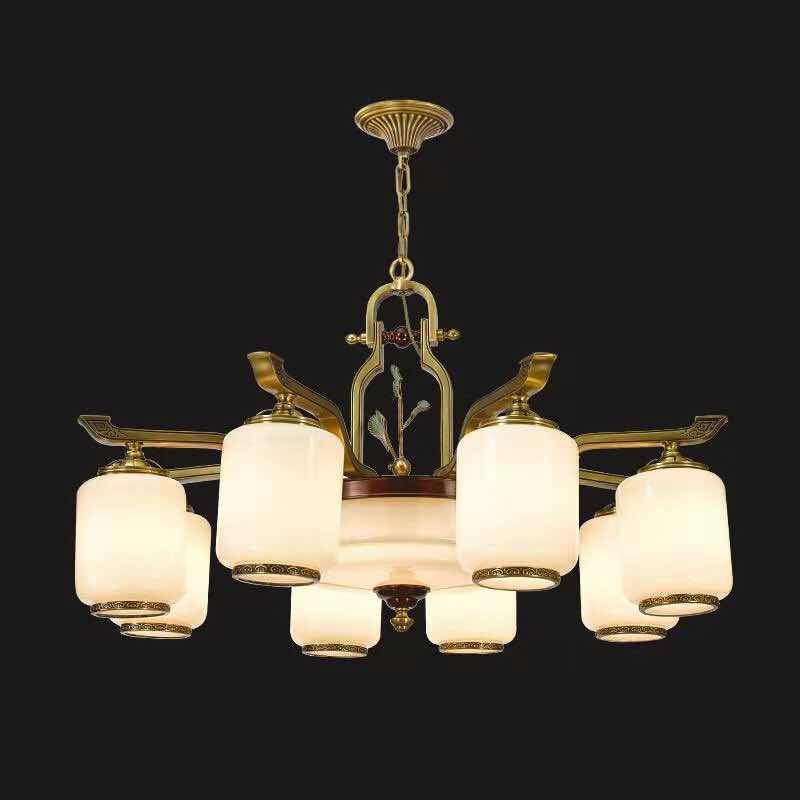 Maranshi all-copper new Chinese-style chandelier 6195 with 8 E27 bulbs