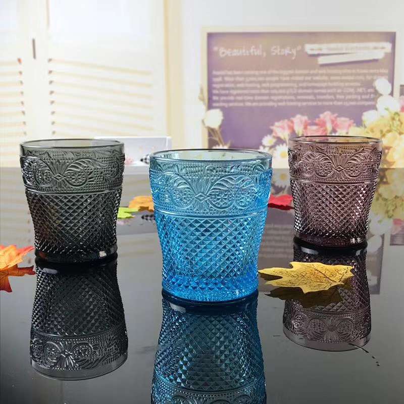 Personalized lead-free glass cups, colored glass cups, milk cups for hotels and guesthouses 75409