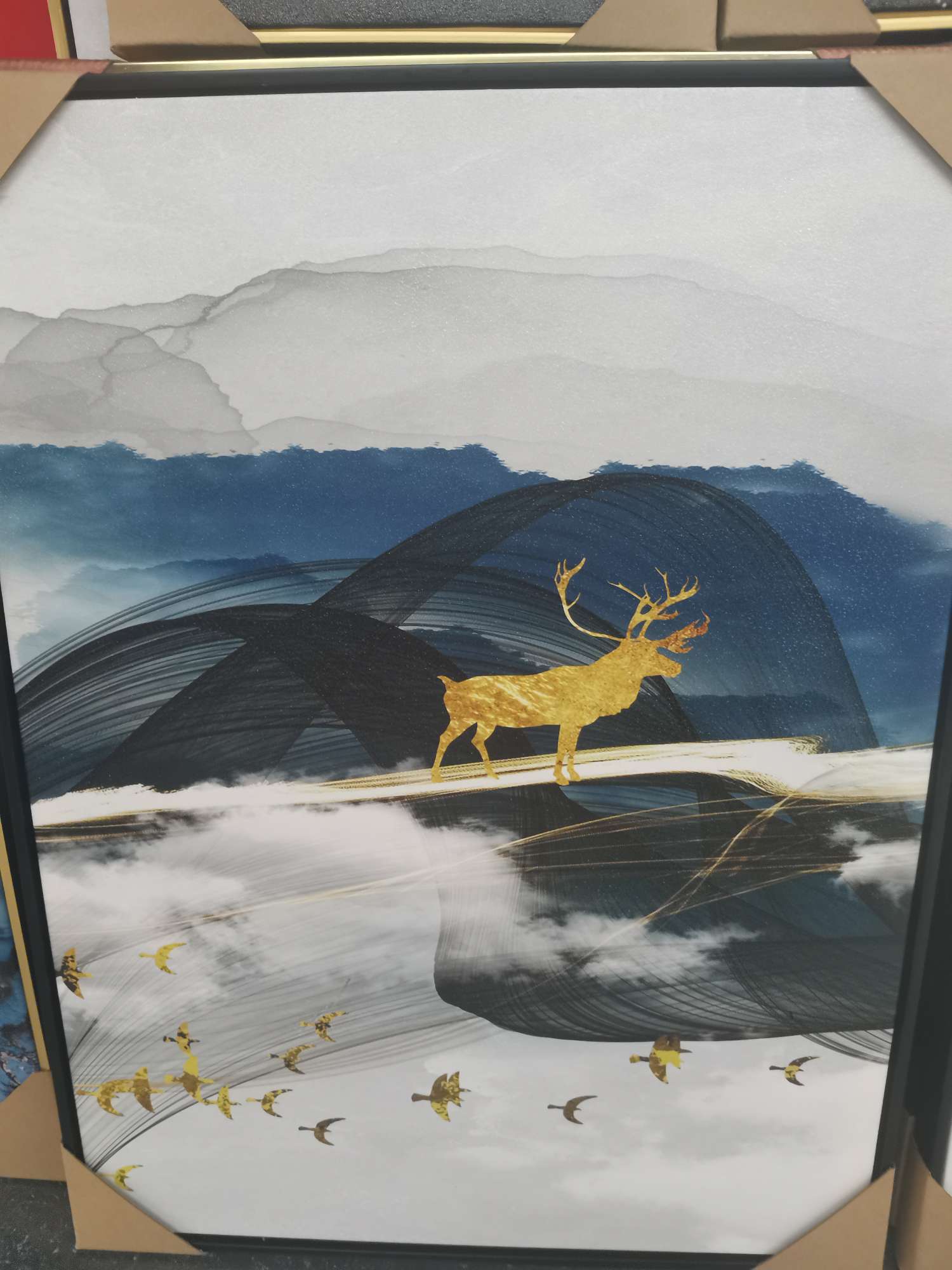彩度手绘欧式卉玄关餐厅油画竖 版挂画客厅过道背景墙装饰