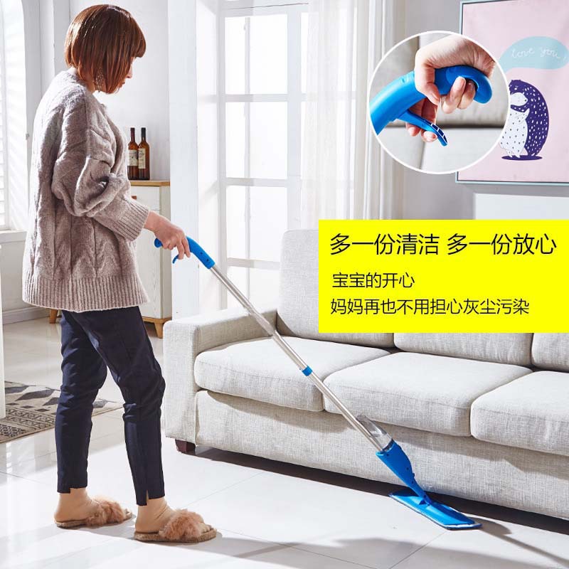 Sprinkler mop no washing flat mop Lazy mop household wooden floor mop water mop available from stock thumbnail