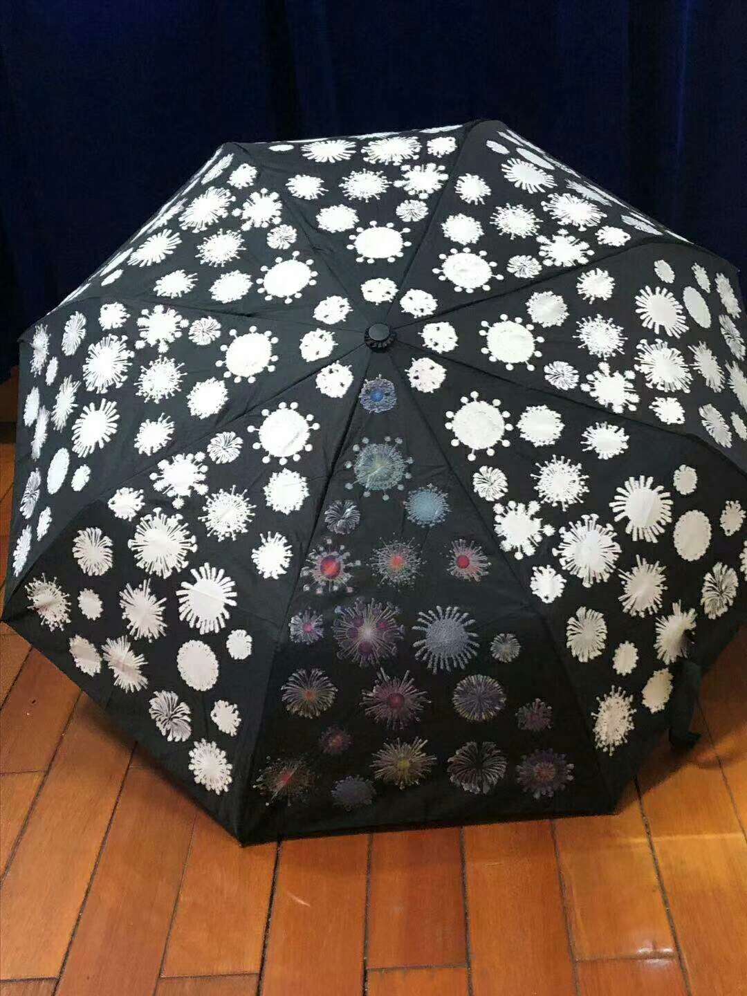 厂家直销：彩色遇水变色，直柄和折伞可以订做，量大可优惠！！产品图