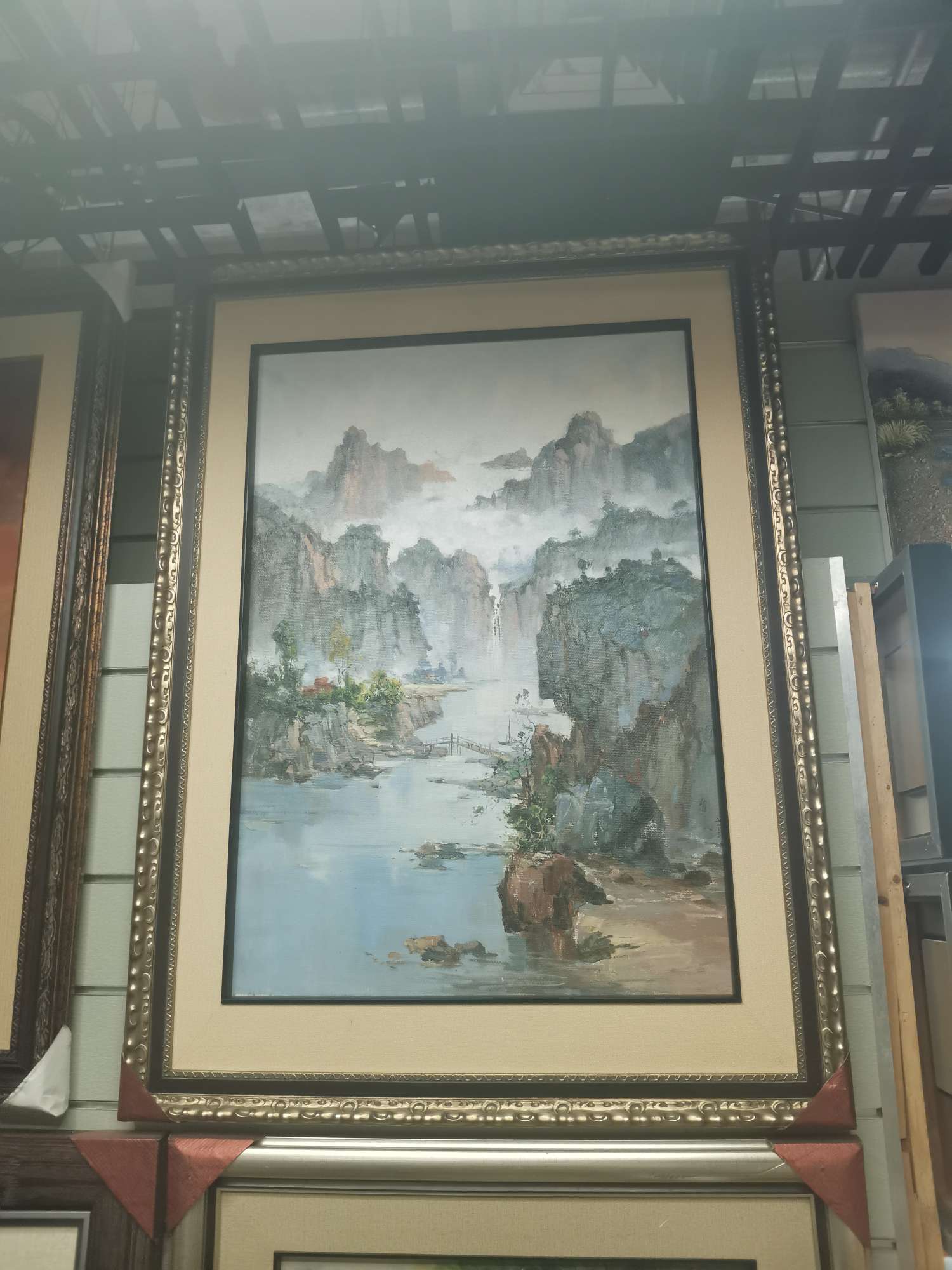 European-style solid wood oil painting frame, custom-made oil painting outer frame, watercolor sketch mounting puzzle frame