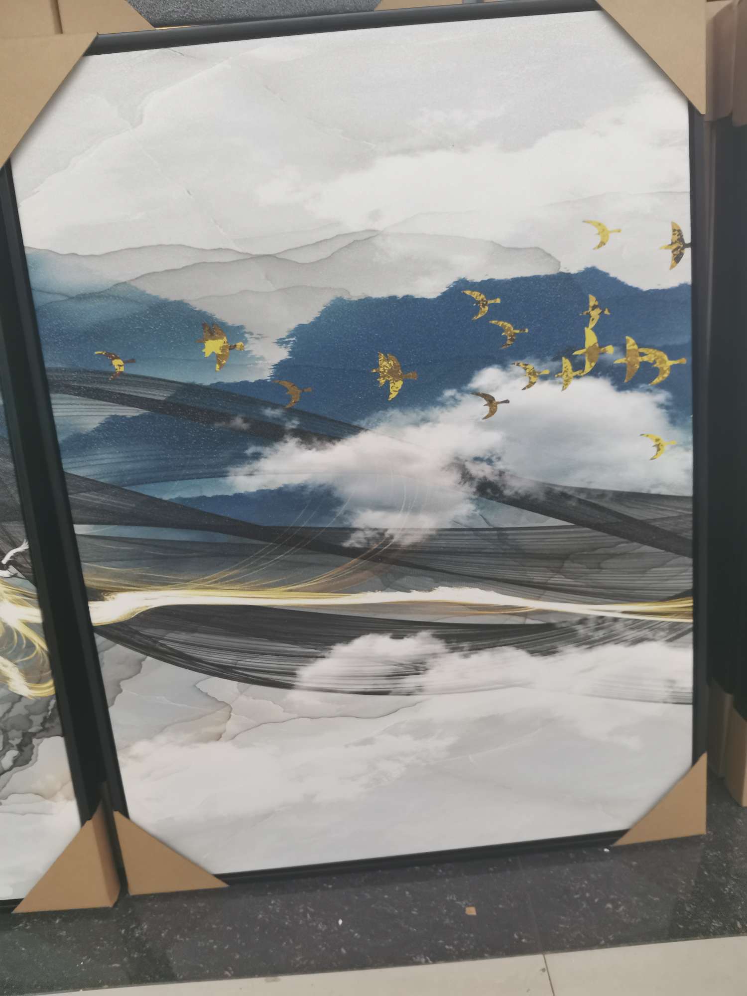 Colorful hand-painted European-style flower oil painting for the entrance hall, dining room, vertical hanging painting, living room, corridor and background wall