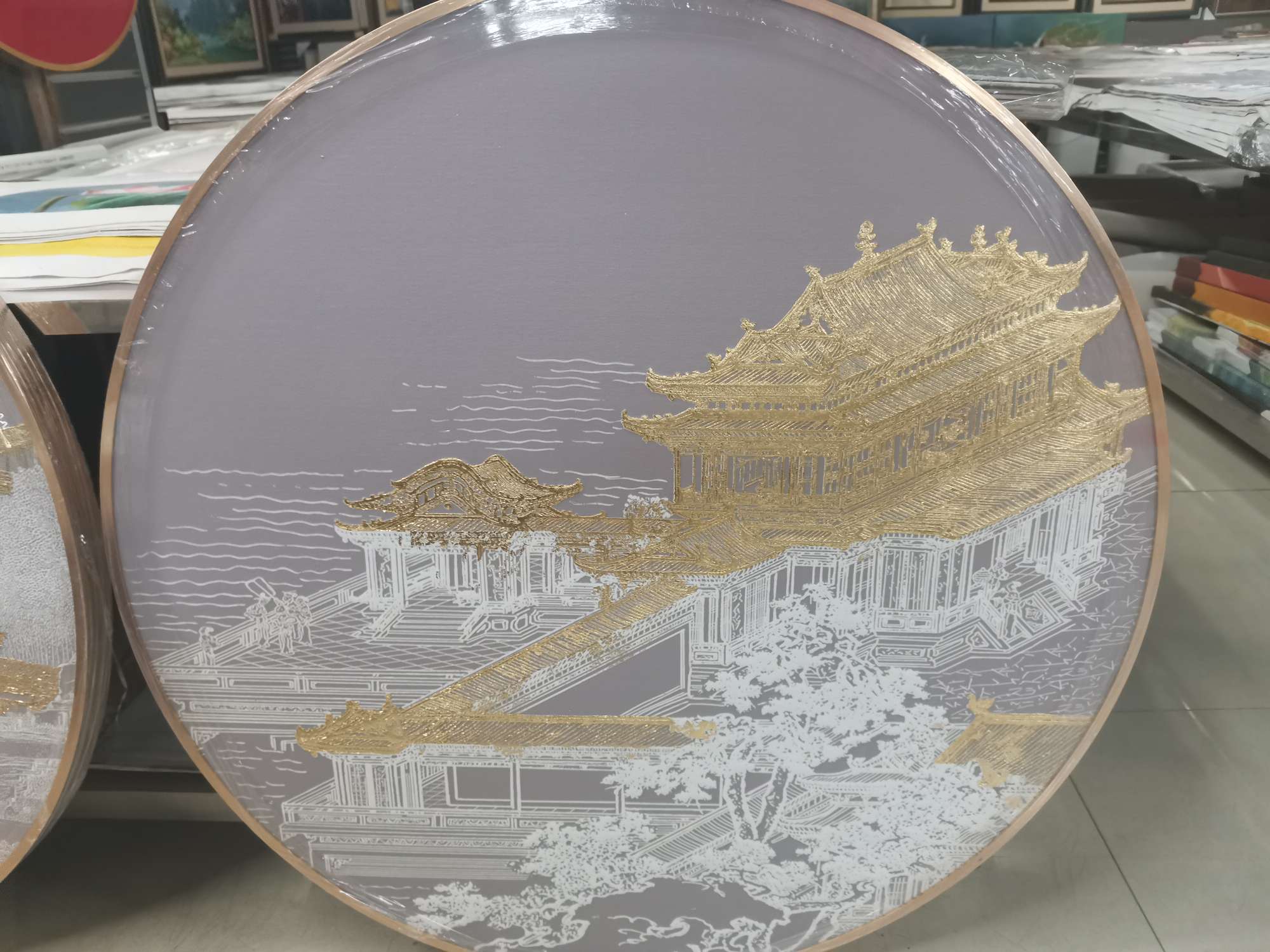 彩度手绘欧式卉玄关餐厅油画竖版挂画客厅过道背景墙装 饰