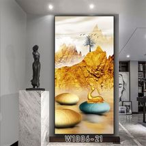 精选现代玄关客厅晶瓷镶钻装饰壁画鹿仰W1006-21