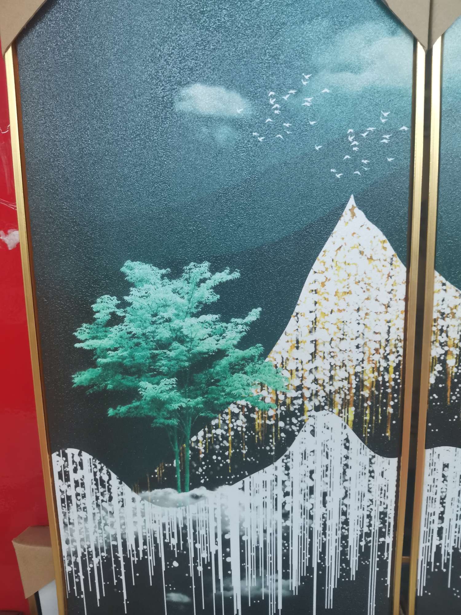 彩度手绘欧式卉玄关餐厅油竖版挂画客厅过道背景墙装饰