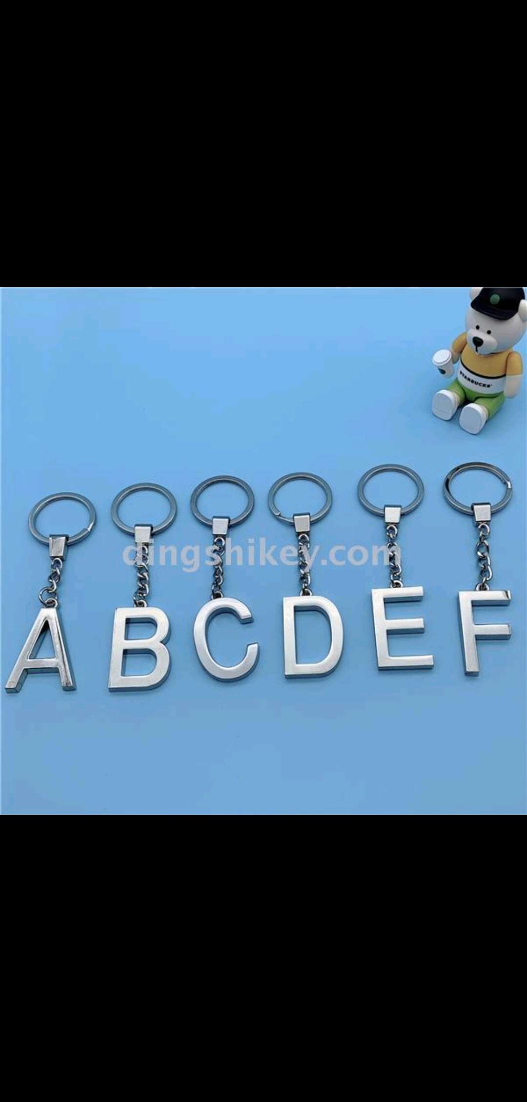 English letter keychain