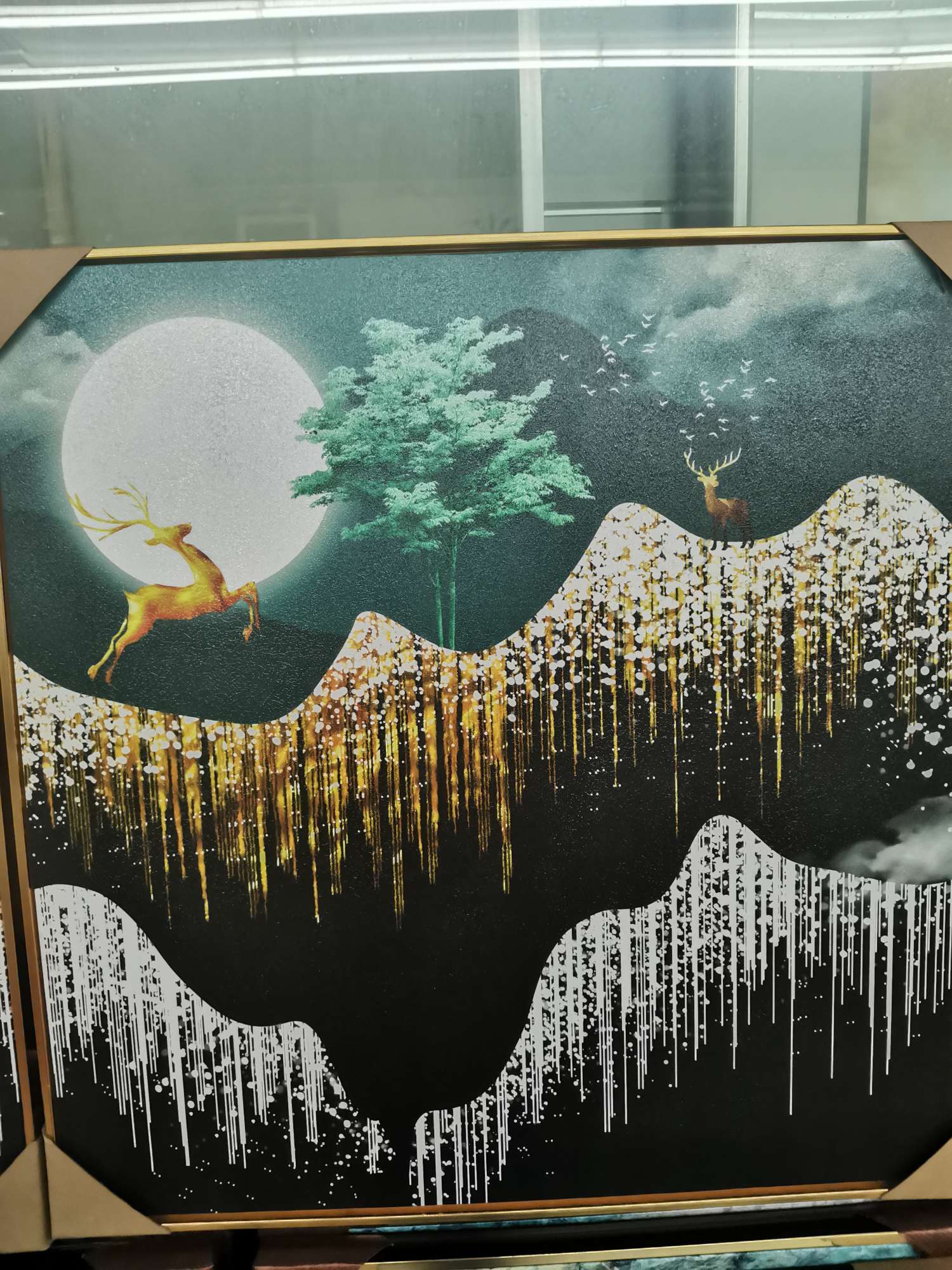 The color hand-painted European-style flower oil painting in the entrance hall, dining room, vertical hanging painting, living room, corridor and background wall decoration are beautiful and elegant