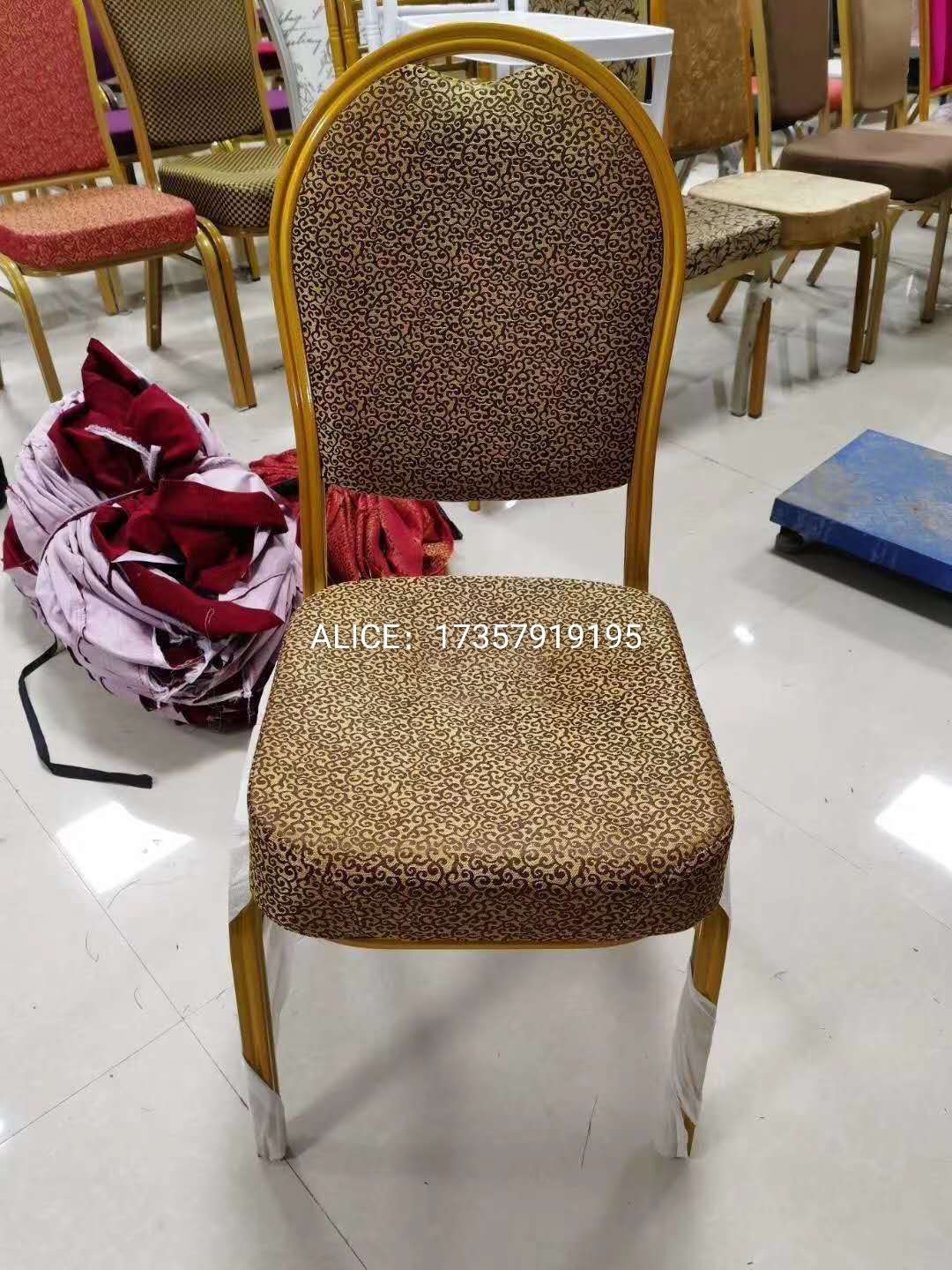 酒店椅高档酒店椅可定制绒布麻布酒店椅金色酒店椅宴会椅餐厅椅子详情图10