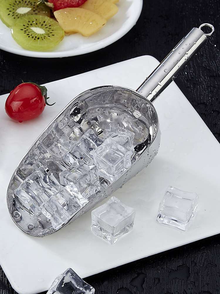 No. 3 ice scoop stainless steel rice flour spoon food scoop supermarket thickened milk tea shop special ice scoop small ice scoop