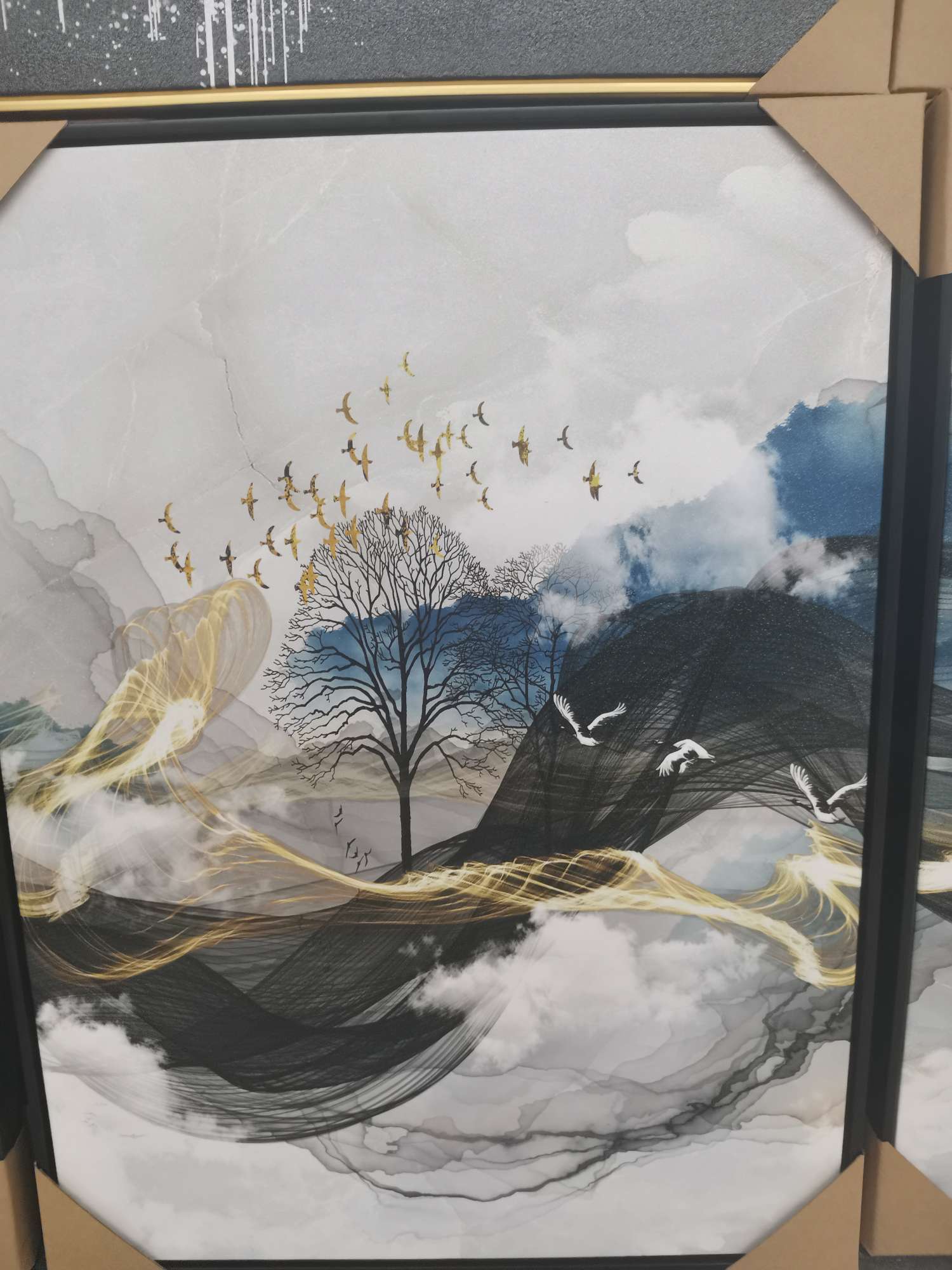 彩度手绘欧式卉玄关餐厅油画竖版挂画客厅过背景墙装饰好看高雅