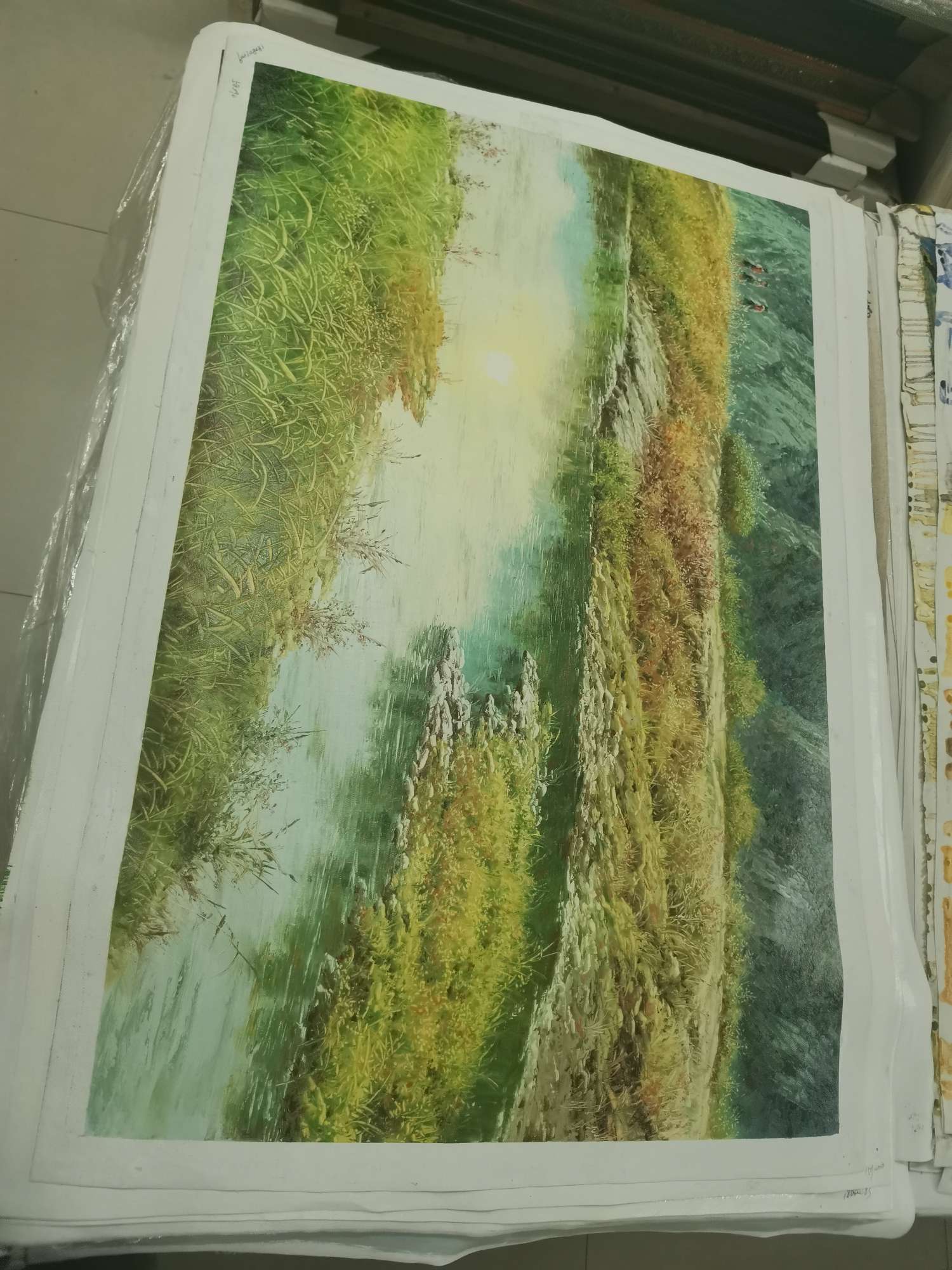 European-style solid wood oil painting frame, custom-made oil painting outer frame, watercolor sketch mounting puzzle frame