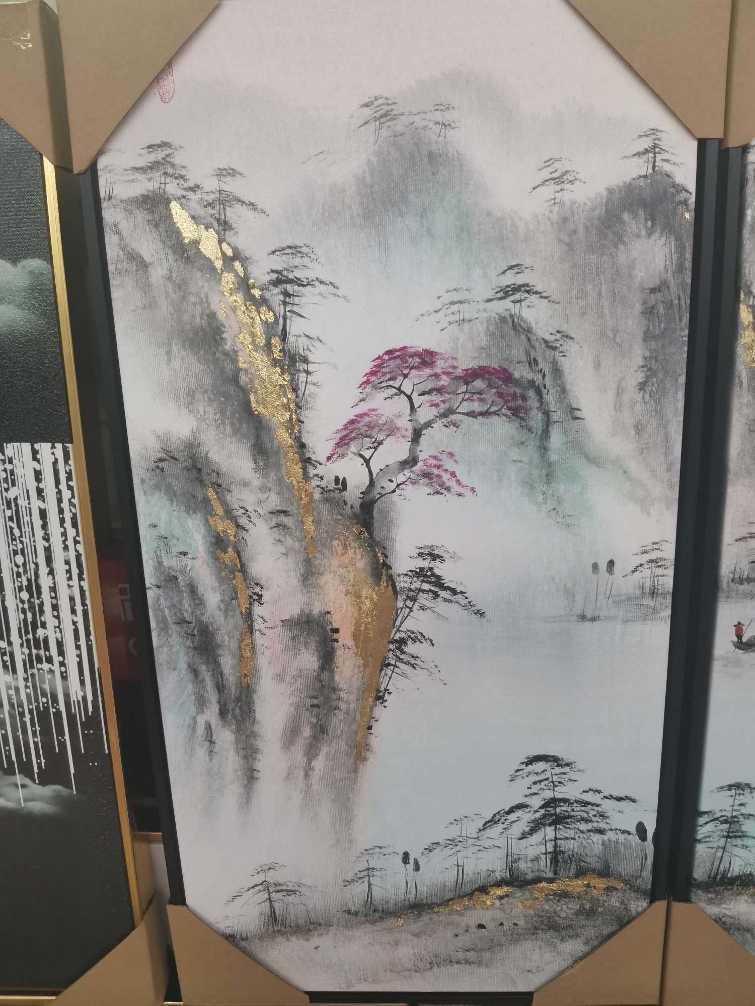 彩度手绘欧式卉玄关餐厅油画竖 版挂画客厅过道背景墙装饰好看高雅