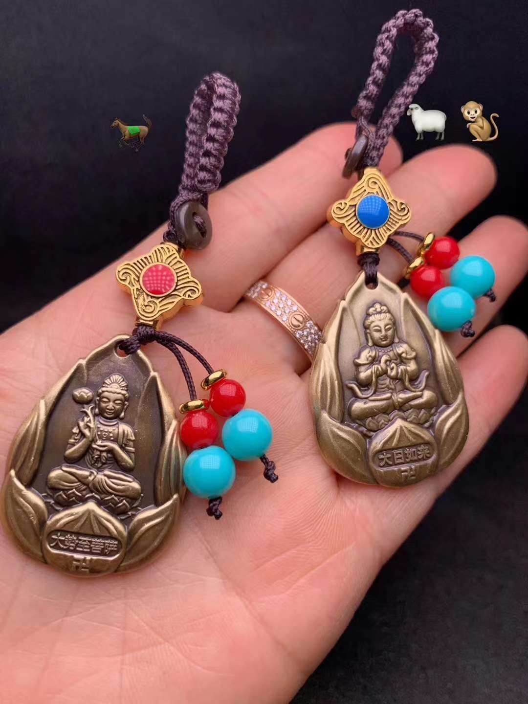 Pure copper keychains featuring the guardians of the twelve Chinese zodiac signs Item Picture