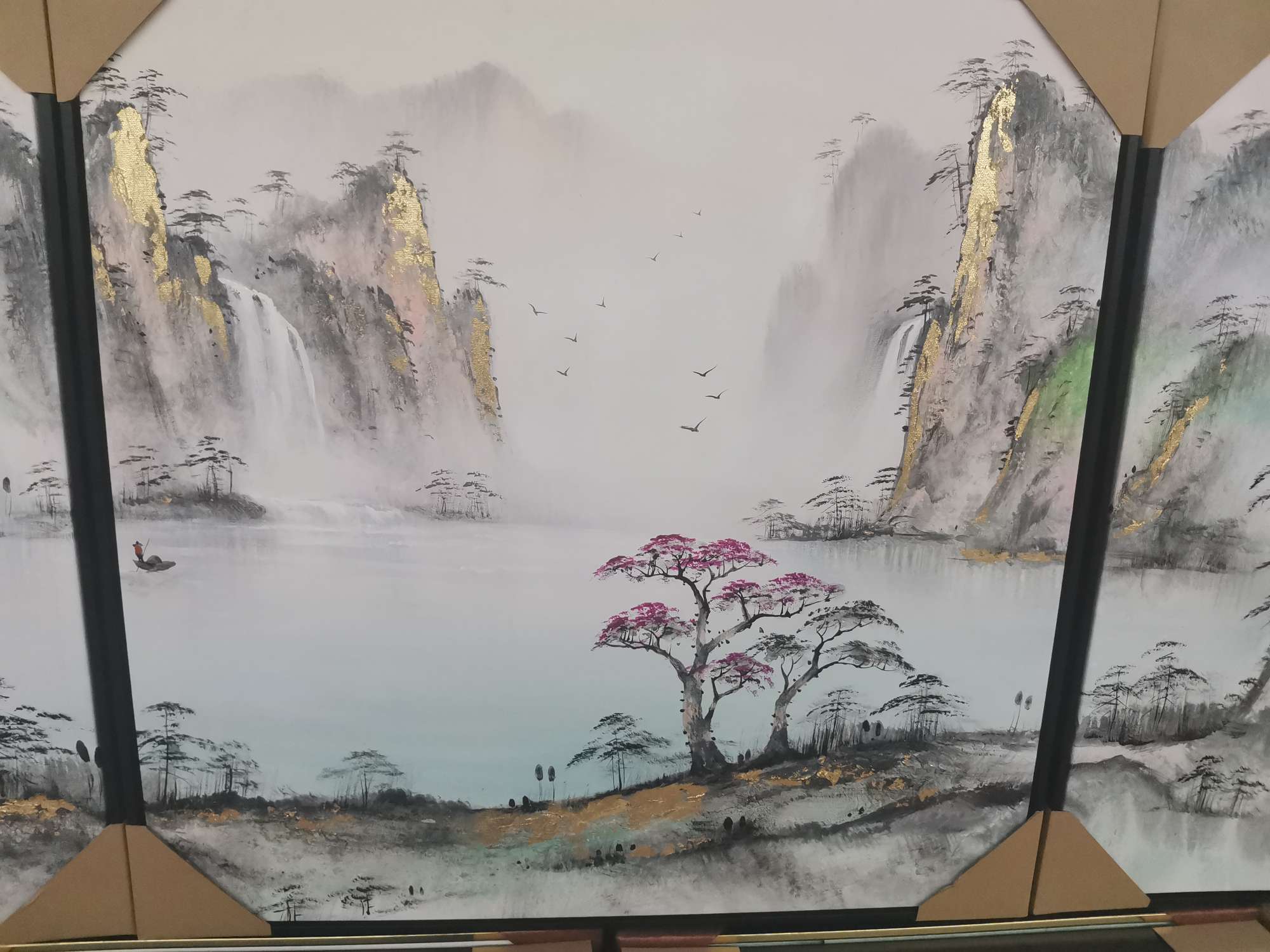 彩度手绘欧式卉玄关餐厅油画版挂画客厅过道背景墙装饰好看高雅