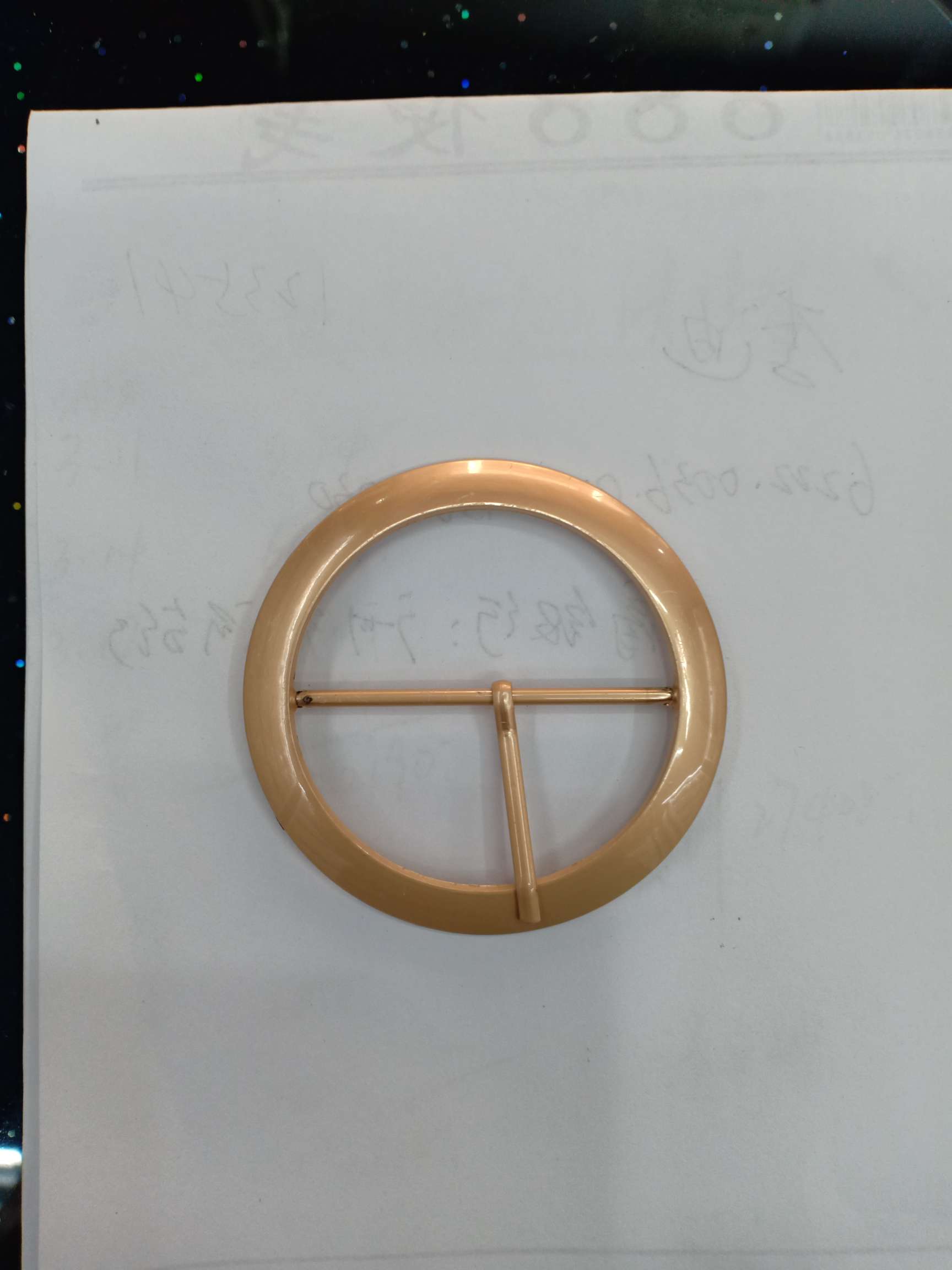 沙金色5CM金属三档扣子腰带钮扣圆形半园C型雾金雾银日字扣环鞋掐包扣配件