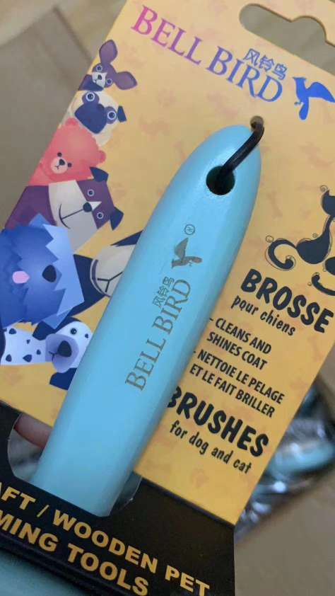 Cat handling special, cat needle comb, fresh Tiffany blue, super soft air cushion, high quality glue beads, imported beech wood handle Specification drawing