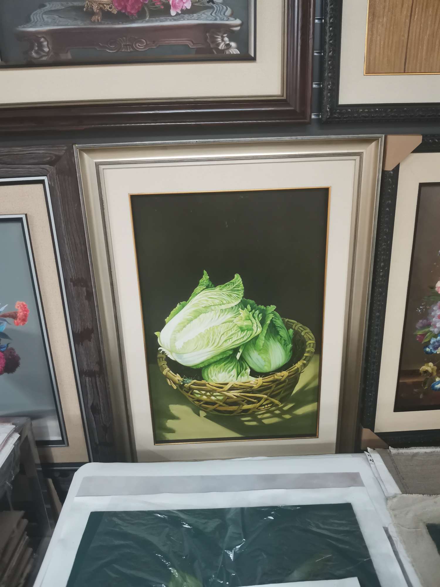 European-style solid wood oil painting frame, custom-made oil painting outer frame, watercolor sketch mounting puzzle frame