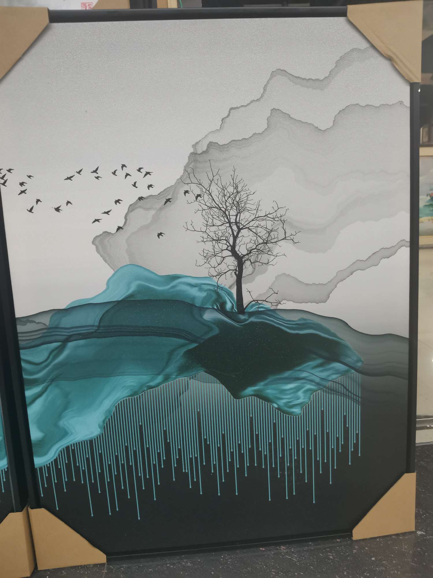 彩度手绘欧式卉玄关餐厅油画竖版挂画客厅过道背墙装饰好看高雅