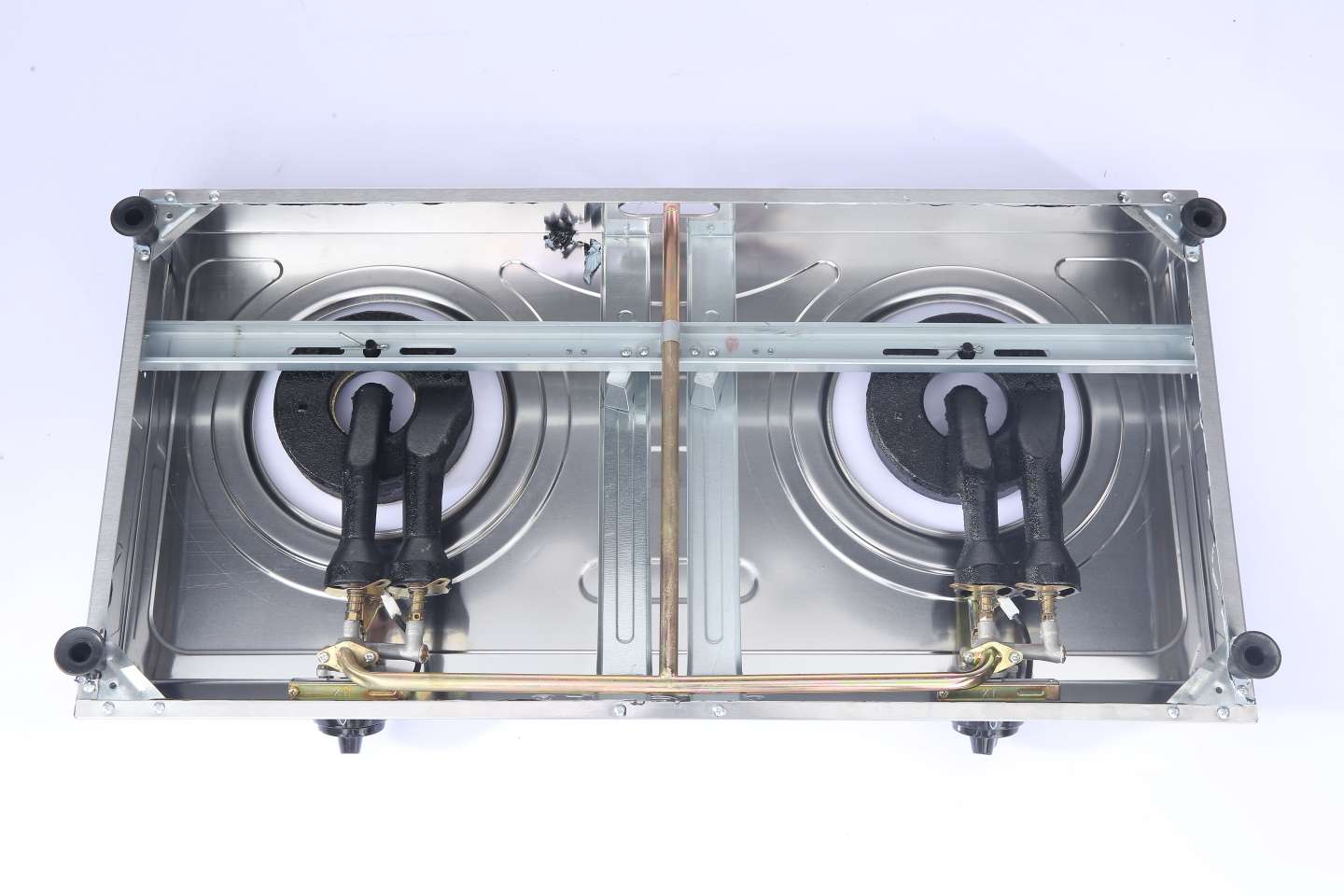 Table Top Steel Top Double Stove Cast Iron Head Steel Cover Specification drawing