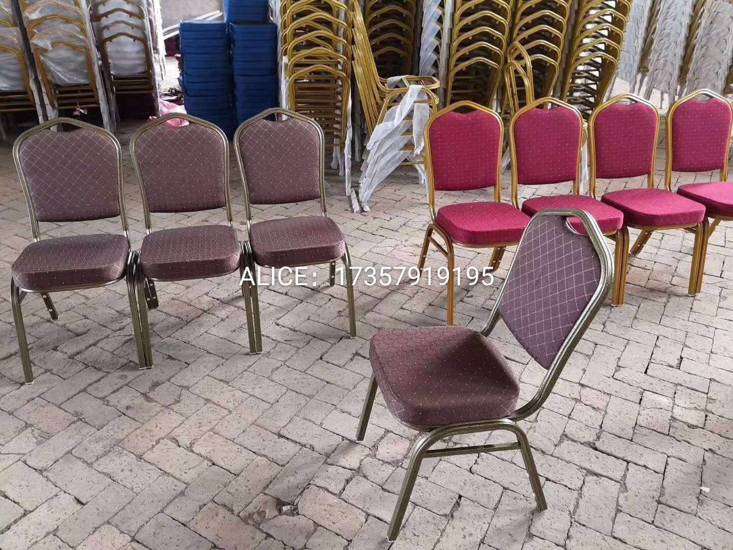 酒店椅高档酒店椅可定制绒布麻布酒店椅金色酒店椅宴会椅餐厅椅子详情图8