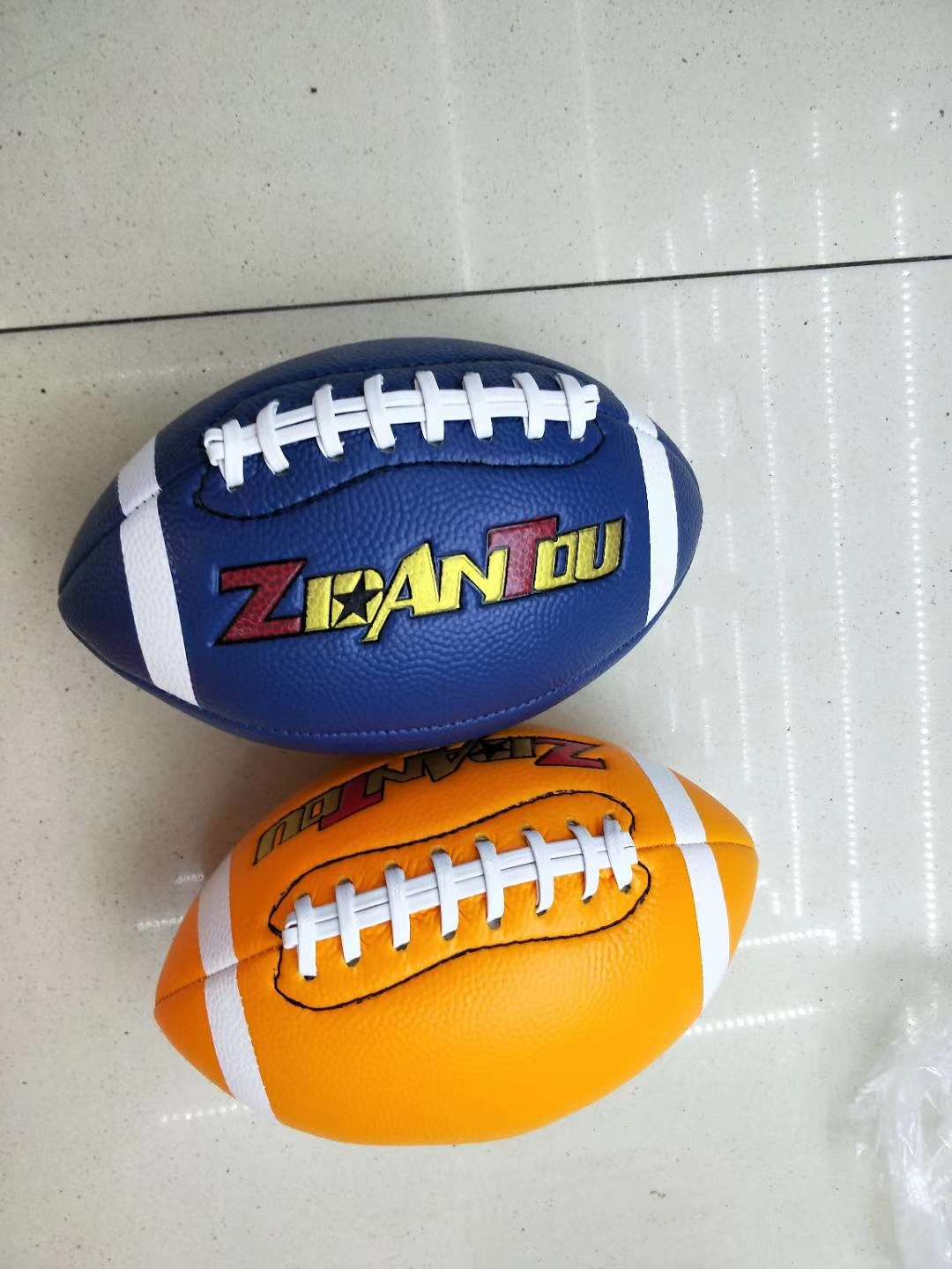 大号单色敢兰橄榄球           