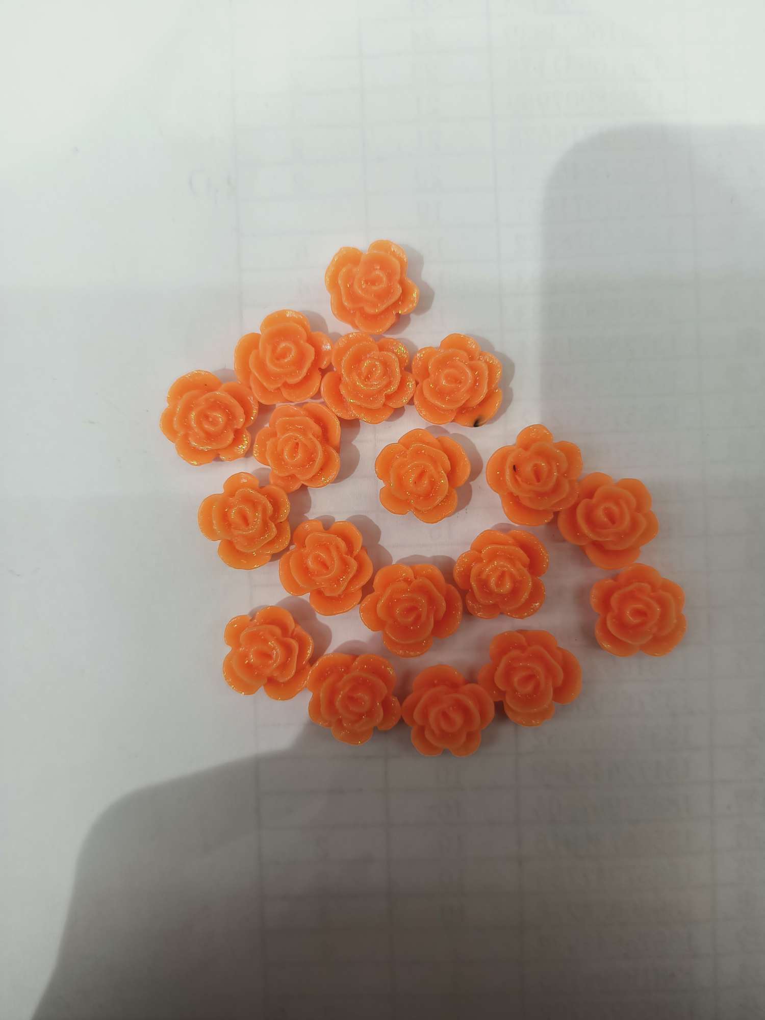 12mm树脂玫瑰橘色