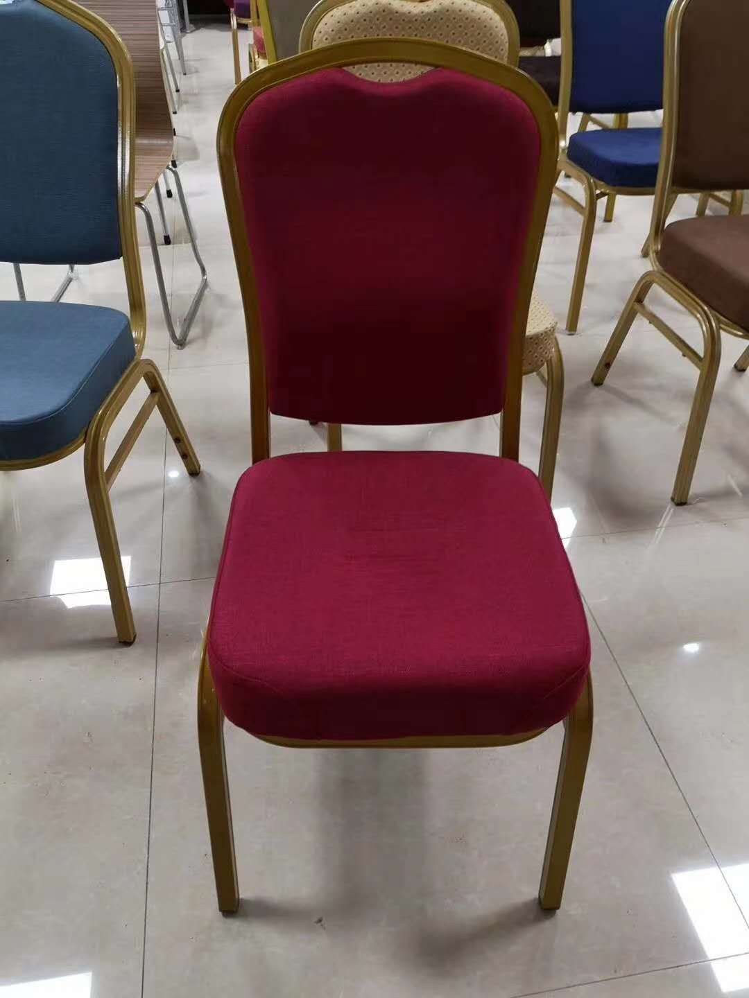 酒店椅高档酒店椅可定制绒布麻布酒店椅金色酒店椅宴会椅餐厅椅子产品图