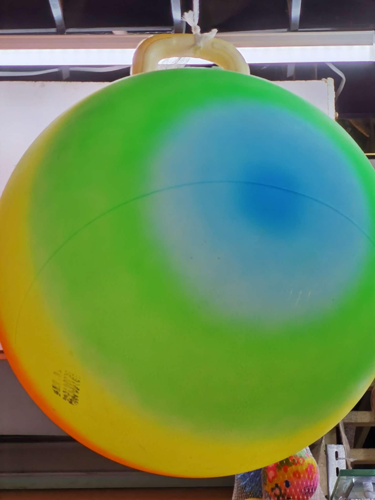 45cmPVC彩虹手柄球
