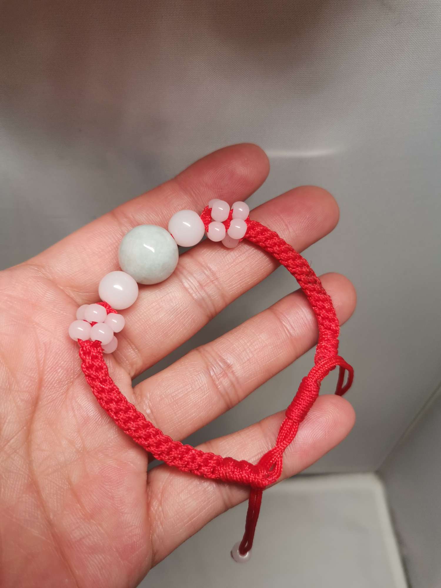 Burmese jadeite. A bracelet symbolizing abundant wealth details Picture