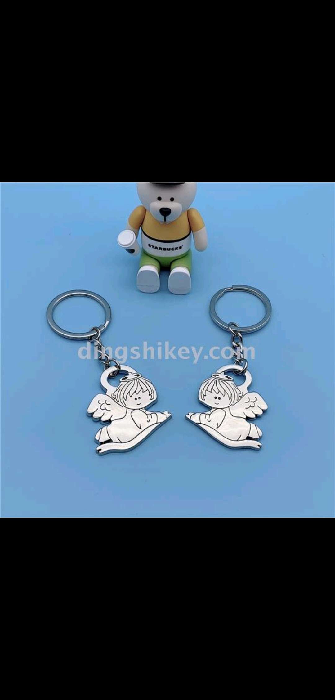 Zinc alloy little angel 👼 keychain Application Scenario