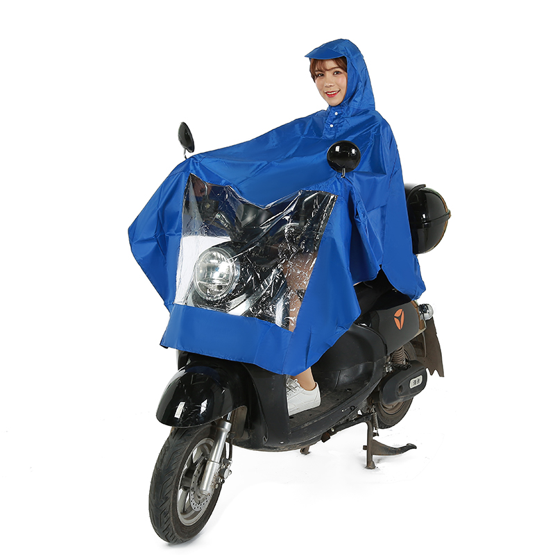摩托车电瓶车单人男女通用牛津布雨披雨衣细节图