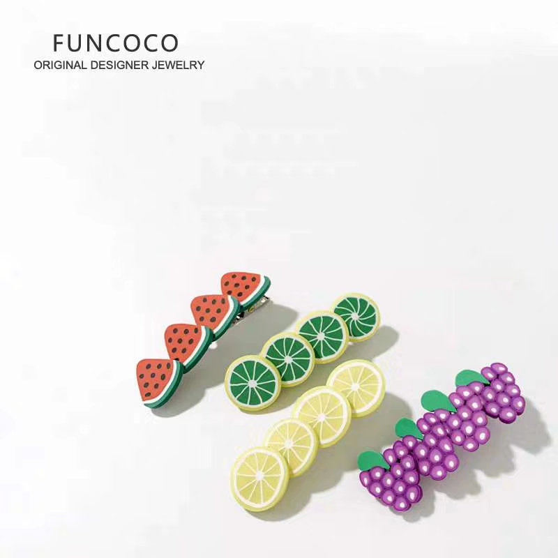 bb clip, Instagram popular hair clip, Korean fruit edge clip headwear, children's hair clip, straight clip, bangs clip headwear details Picture