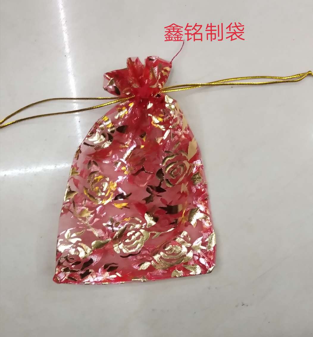 11X16CM烫金烫银纱布礼品袋产品图