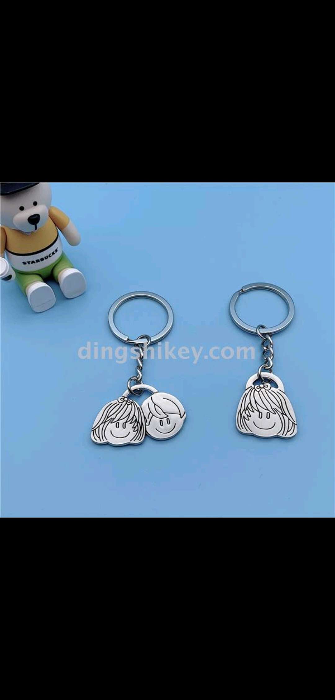 Zinc alloy little Angel keychain Specification image
