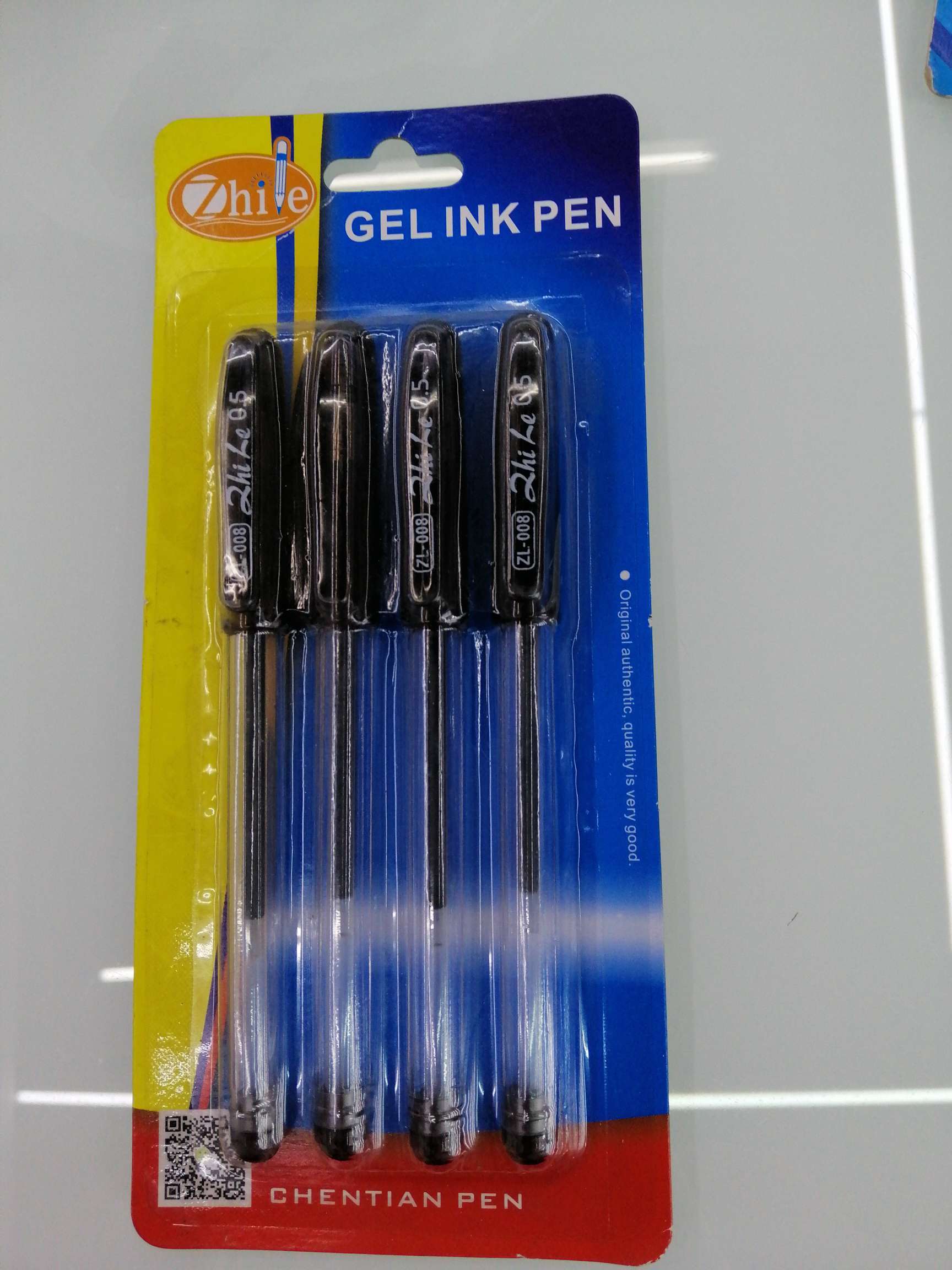 Four ZL-008 gel pens with suction tabs full figure