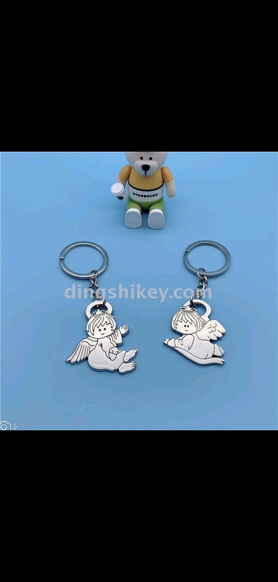 Zinc alloy little angel 👼 keychain details Picture