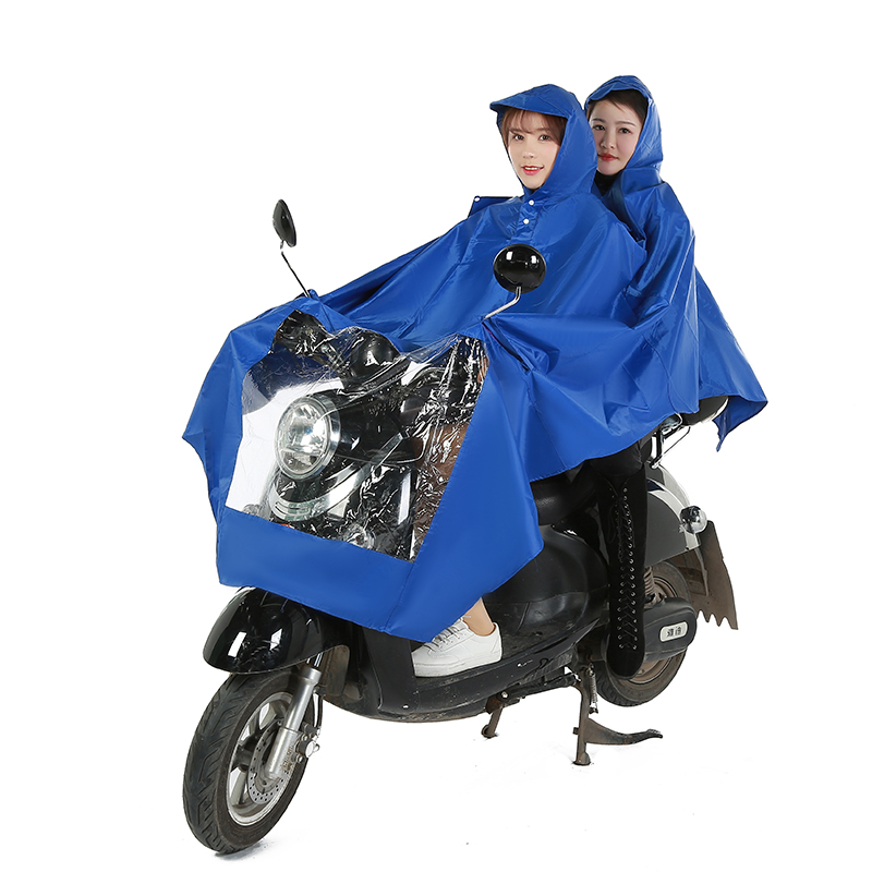 摩托车电瓶车牛津布双头男女通用雨披雨衣双人568详情图1