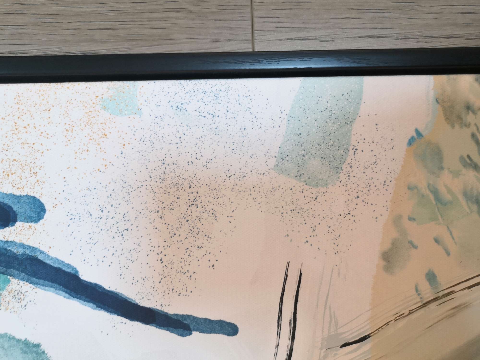 Semi-hand-painted oil painting of feathers undefined