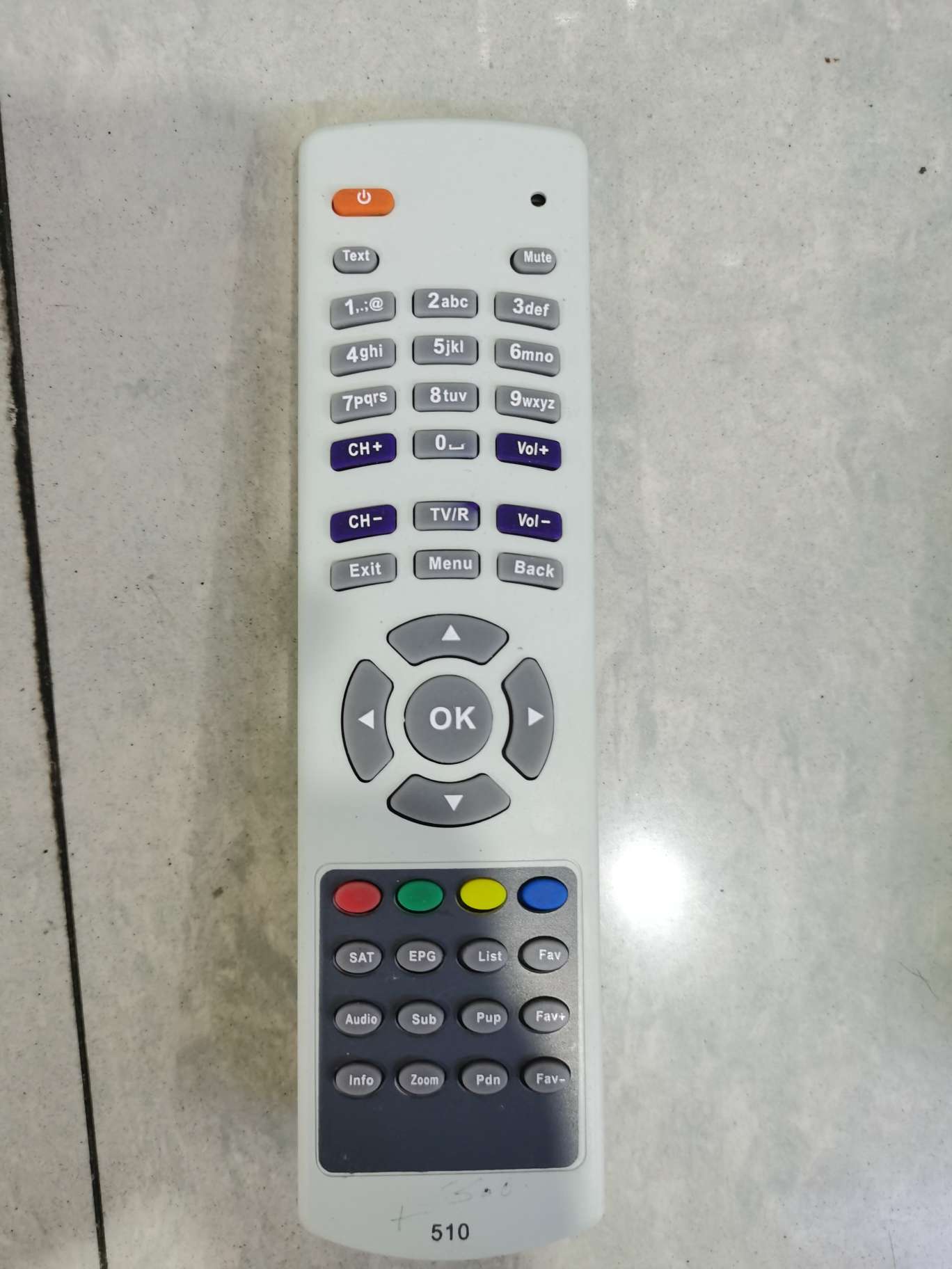 The 550-510 is suitable for SAM SAT set-top box TV remote control