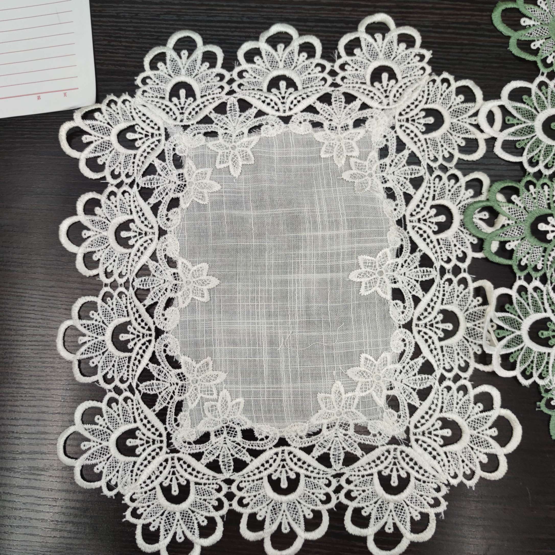 Tablecloth Placemat Grey Lace