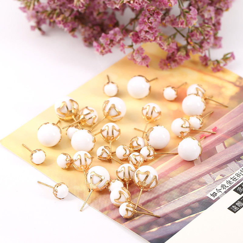 Manufacturers supply DIY handmade five star florets freshwater pearl earring earrings accessories wholesale accessories thumbnail