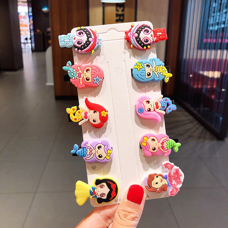 Baby hair accessory clips, infant hair clips, Korean little kids, cute cartoon princess, hair-safe bb clips, children's headwear undefined